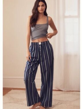 Anthropologie The Wren Boxer Pants in Kelly Green Stripe